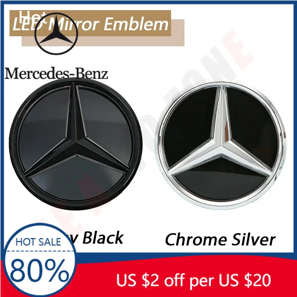 

Hot Car Sticker 3D Mirror Front Grille Emblem For Mercedes Benz A/B/C/E/S/R/ML/SL W176 W246 W205 W212 W207 W217 W251 R231 W166 X