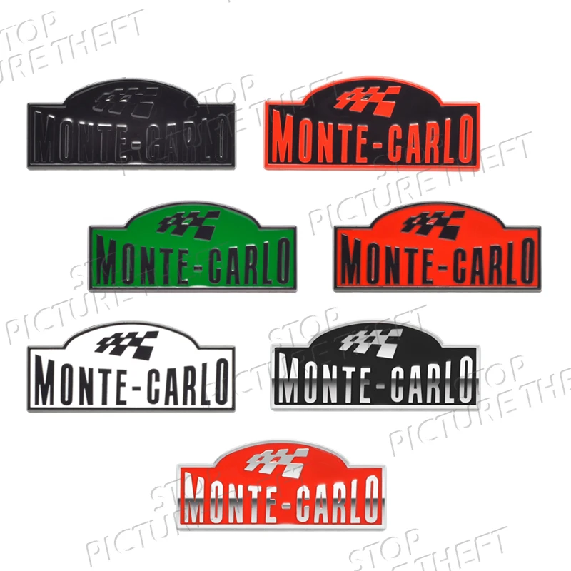 Monte Carlo Grille Logo 3D Metal Decal Car Body Rear Trunk Emblem Sticker For Skoda Kamiq Superb Scala Vision Octavia Rapid Yeti