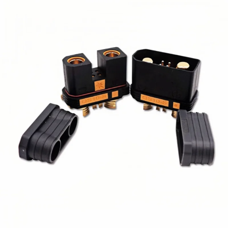 

The QS10-S anti-spark male and female model unmanned aerial vehicle power battery plug can be welded to a large current