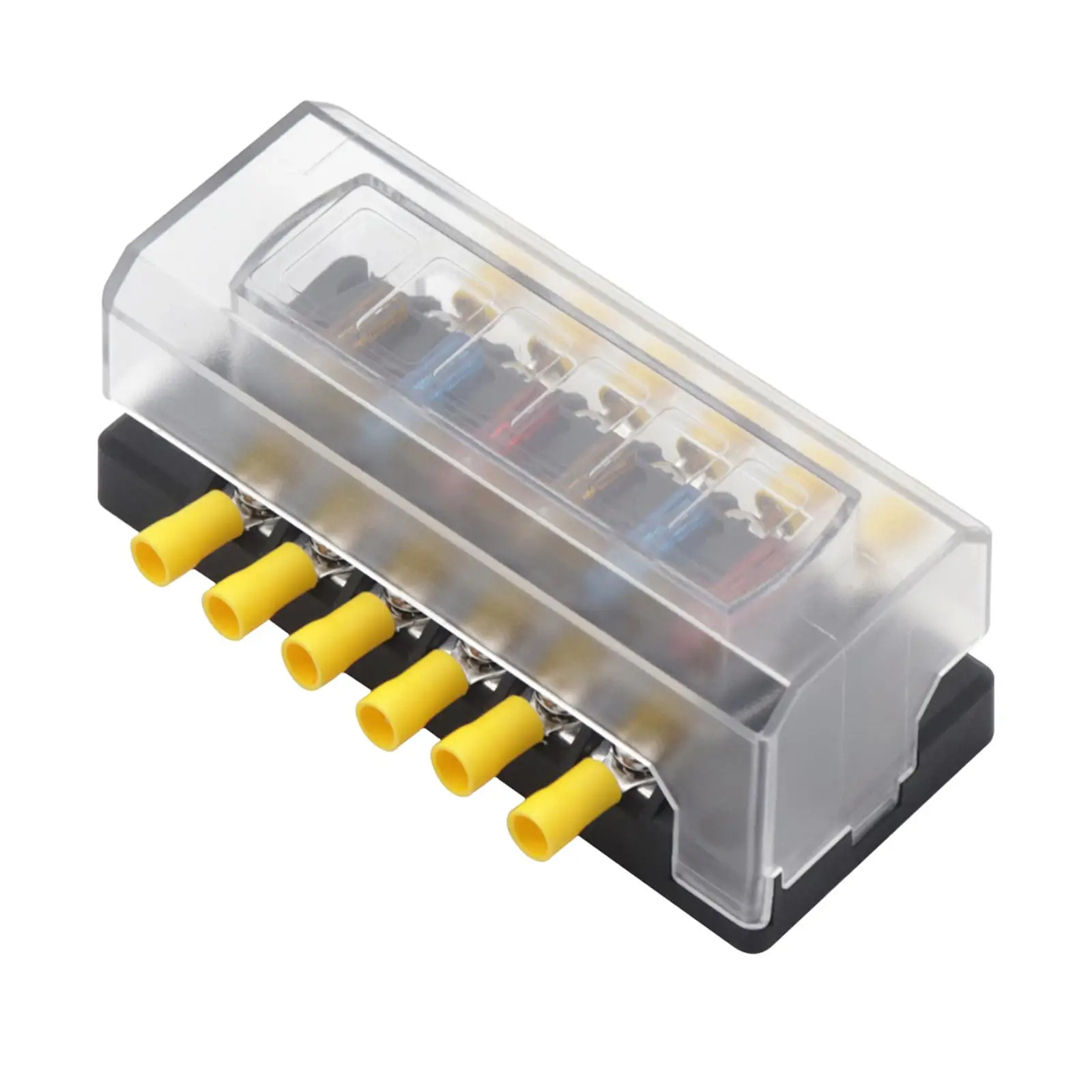 12-32V 12 Way Fuse Box Holder LED Warning Lights Fit for Marine Cars Ships