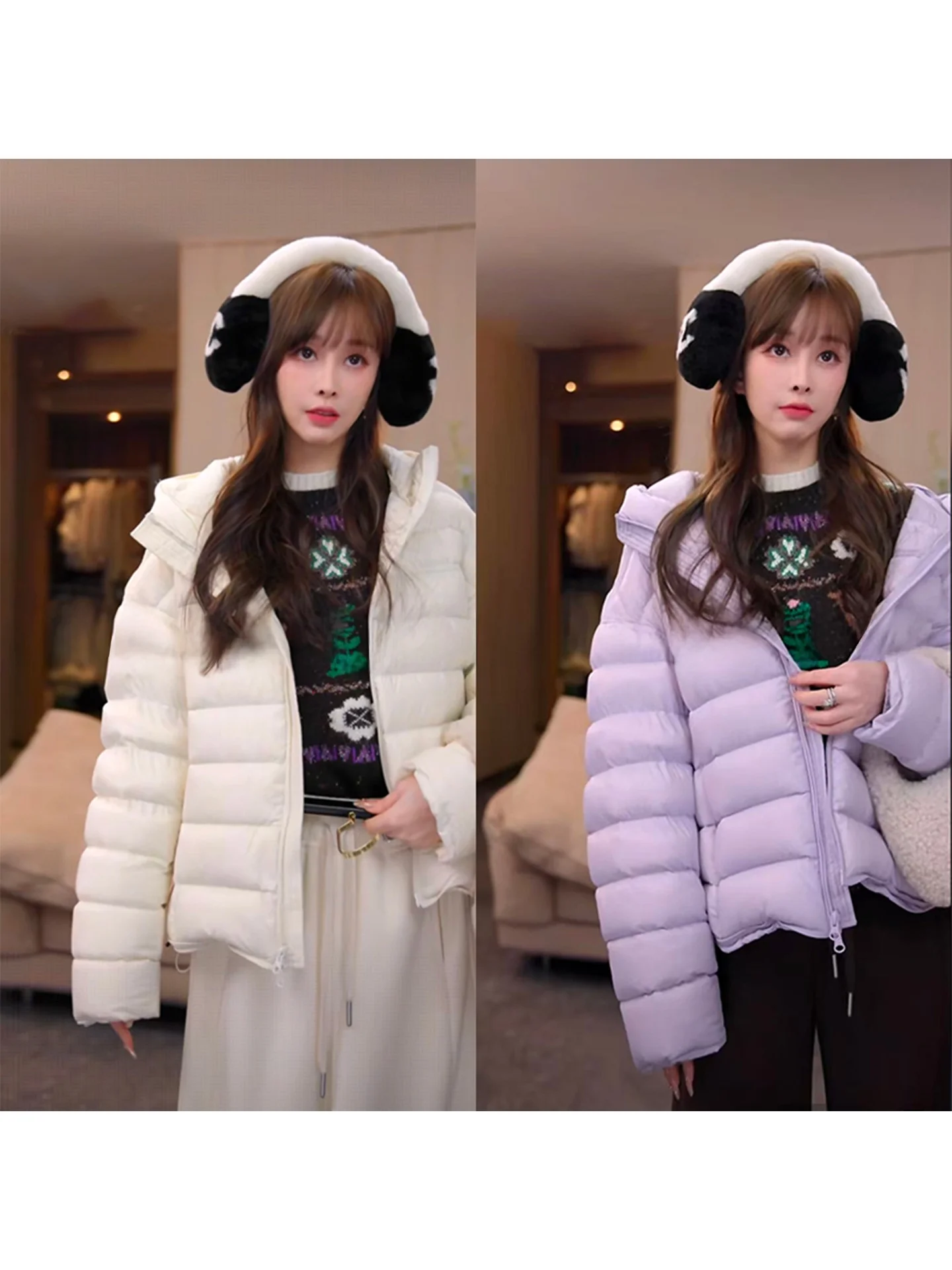 

Mimius Women's ort Lightweight down Jaet 90% White Du Feather Hooded Casual Sle Warm Coat for Winter Faion