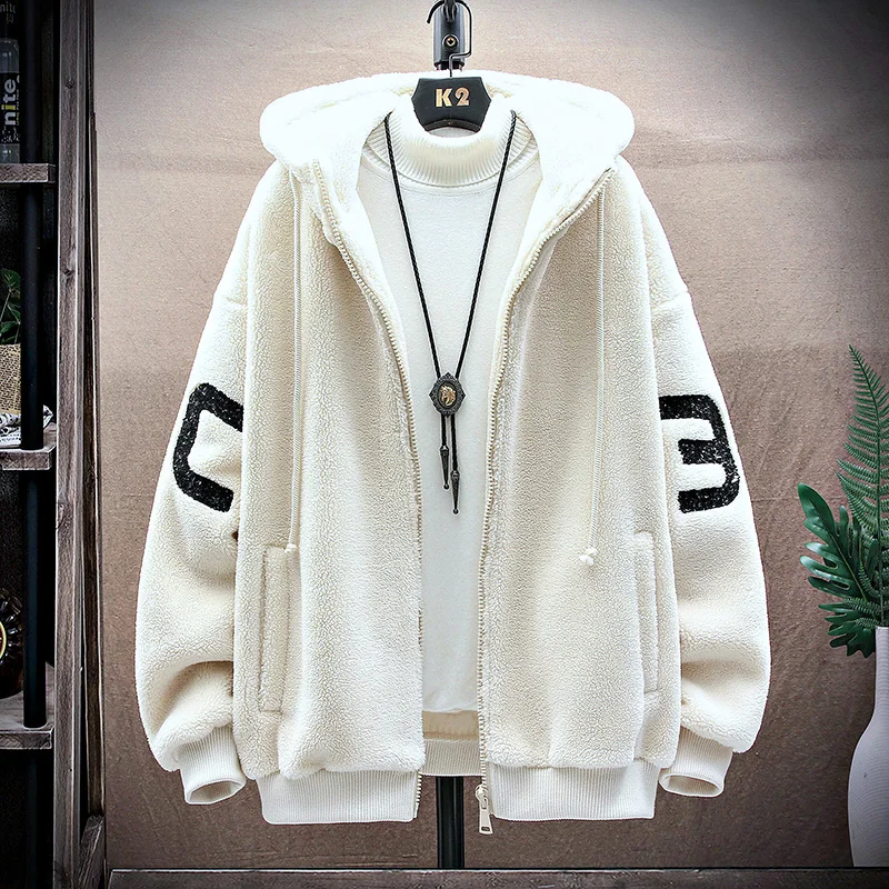 

Мужская зимняя куртка из овечьего вельвета, утепленная, двусторонняя, модная, брендовая, хлопковая, молодежная, повседневная, однотонная