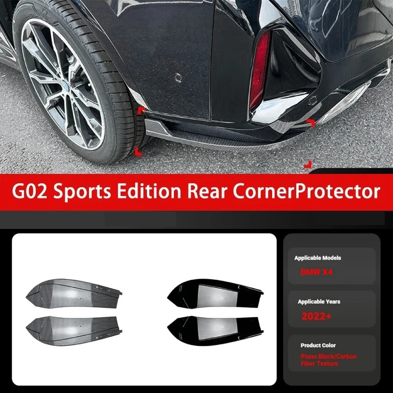 Applicable for 2022 BMW X4 G02 LCI M Sport rear bumper corner wrap car modification part for cross-border customs