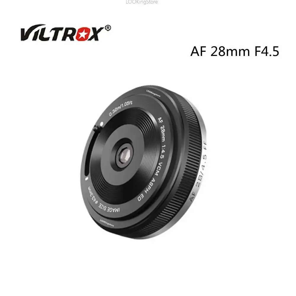 Viltrox AF 28mm F4.5 Lens Full Frame Ultra-thin Camera Lens for Humanities Photography for Sony E Mount A7RIII A6400 ZVE-10