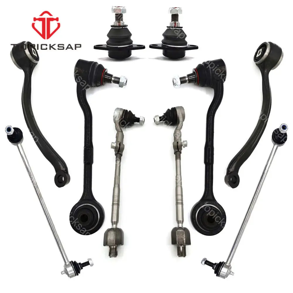 TOPICKSAP 10PCS Set Front Lower Control Arm Ball Joint Suspension Kit for BMW E90 E91 E92 E84 X1 325xi 328xi 2006 - 2013 2014