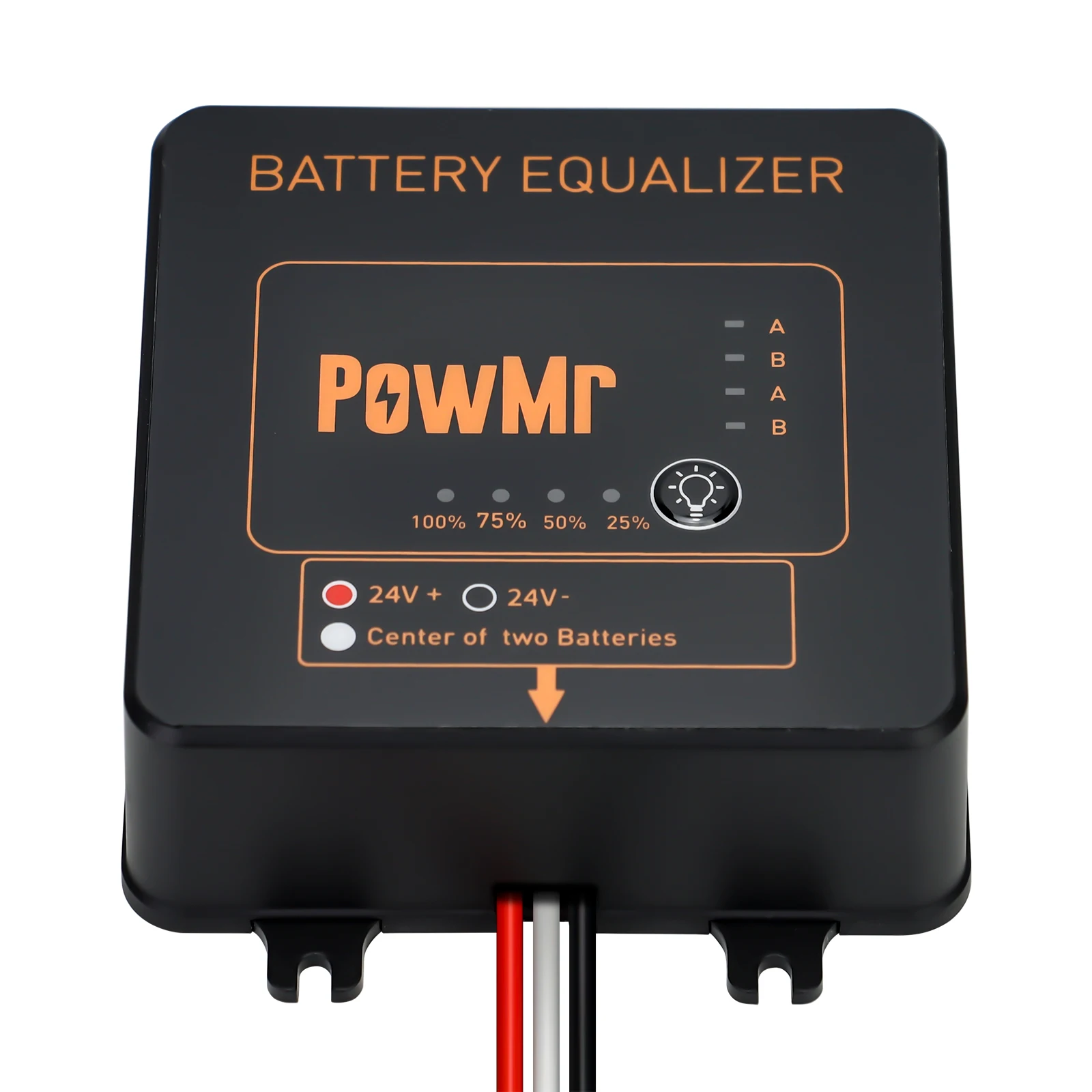 PowMr Battery Equalizer Voltage Balancer 24V 2×12V and 48V 4×12V or 8×12V or more Bank Extend Battery Life 1 Year and More