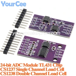 5pcs/1pc 24-bit Analog to Digital Conversion ADC Module CS1237 single CS1238 Double Channel load cell on-board TL431 chip