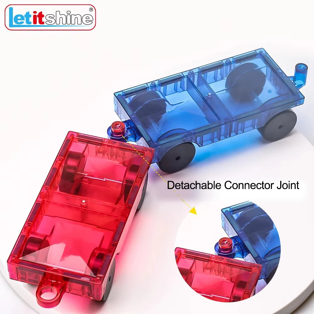 Coches para azulejos magnéticos, juguetes, modelo de vehículo, tren magnético, camión, rueda, bloques de construcción, educación Montessori, niños, niñas