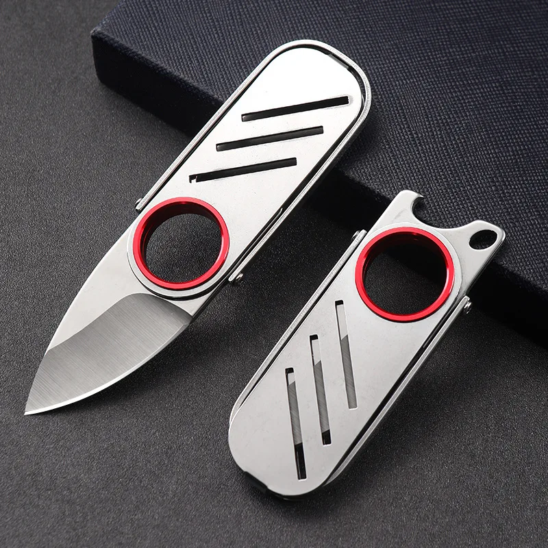 Mini portable stainless steel outdoor EDC tool key chain pendant is the perfect tool for opening packages and daily use