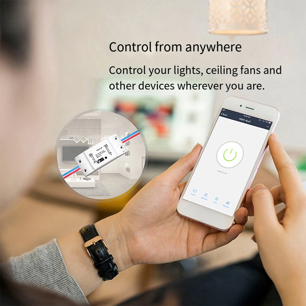 For Living Room WiFi Smart Switch Smart Wall Switch Multi-user Sharing Manual Button Operation Single-pole Control For Tuya