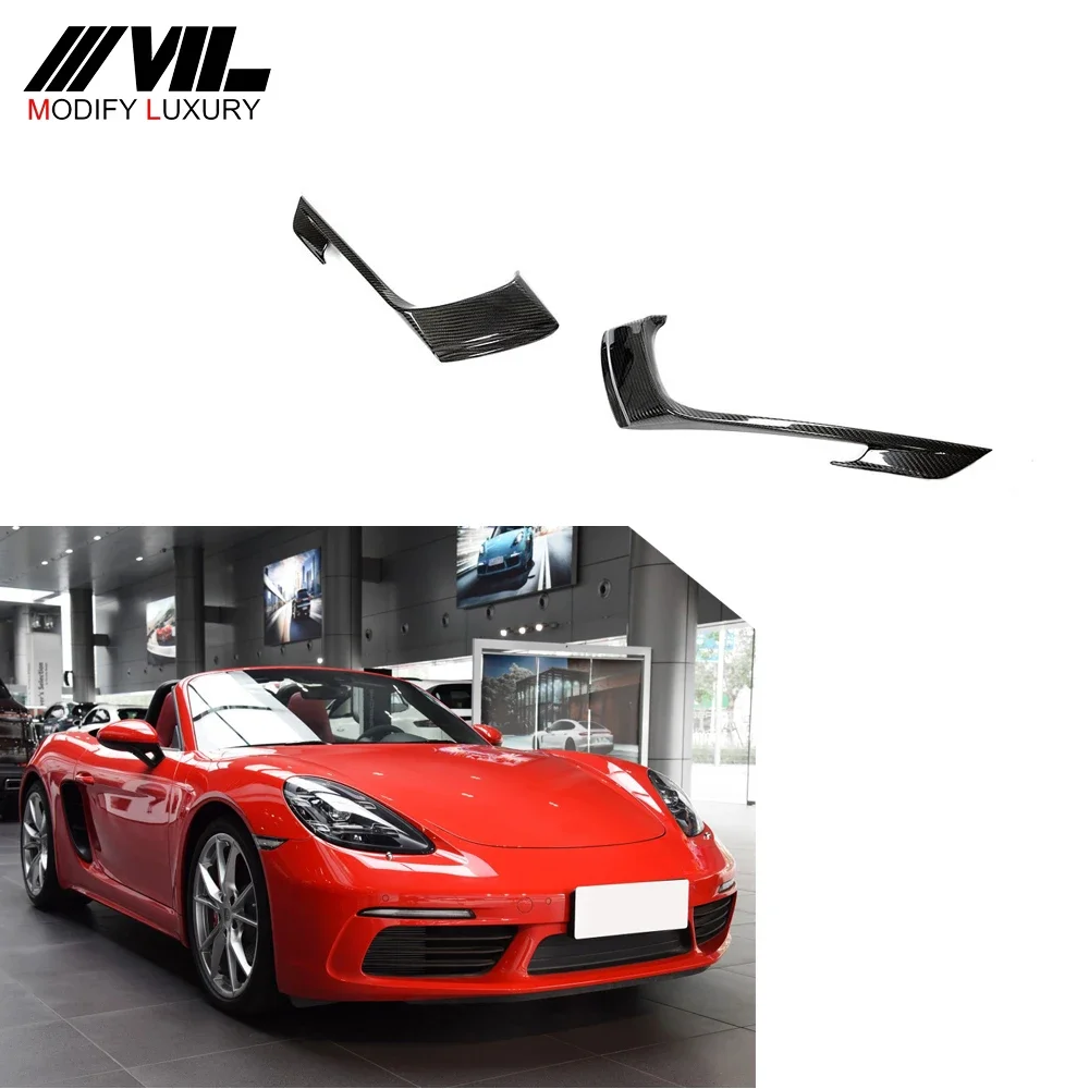 

Modify Luxury Carbon Fiber Car Front Canards for Porsche 718 Boxster Cayman 2-Door 2016-2019