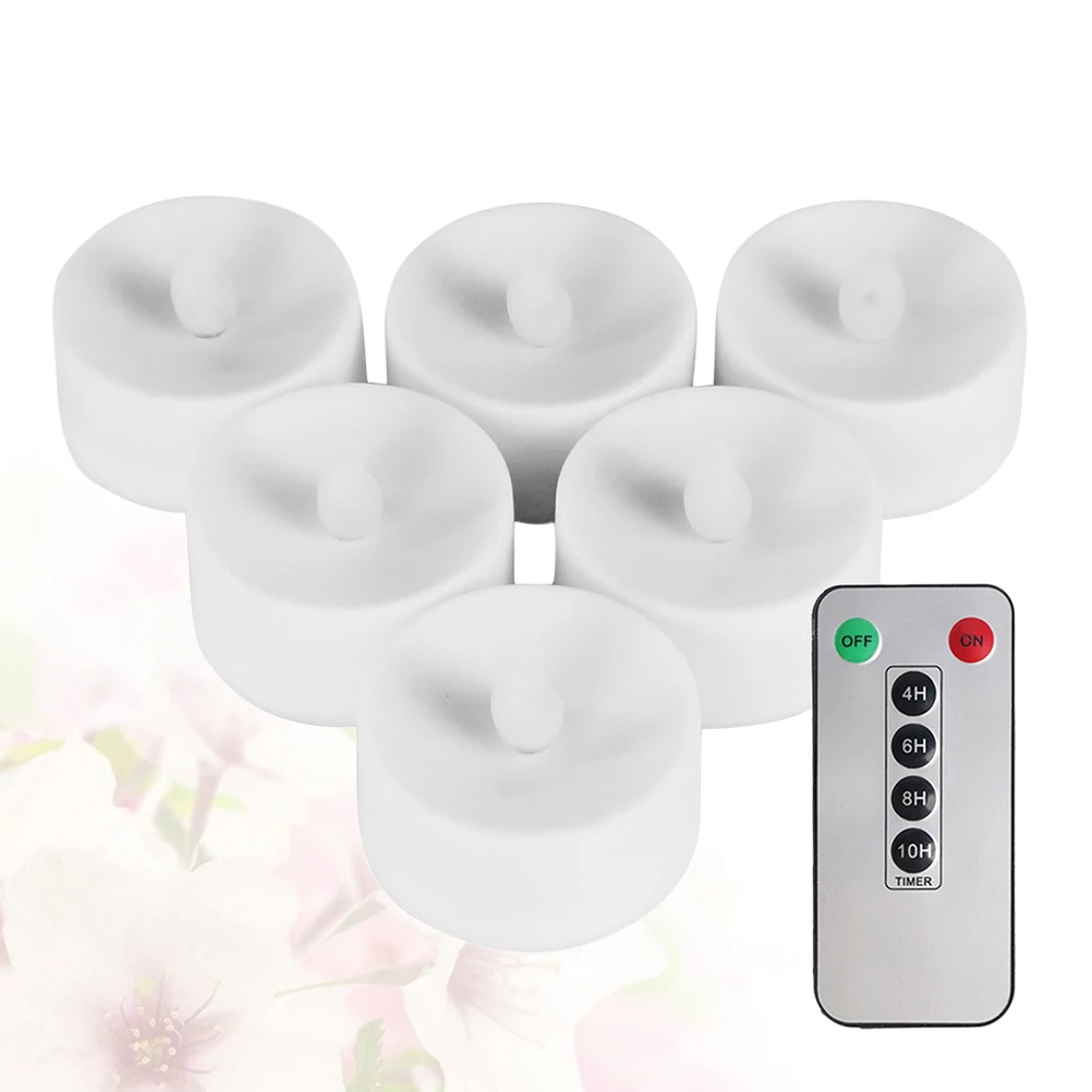 

6PCS Remote C les Smokeless Colorful Timer 6h Smokeless C les 10h Low Power Home Led C Party Gift