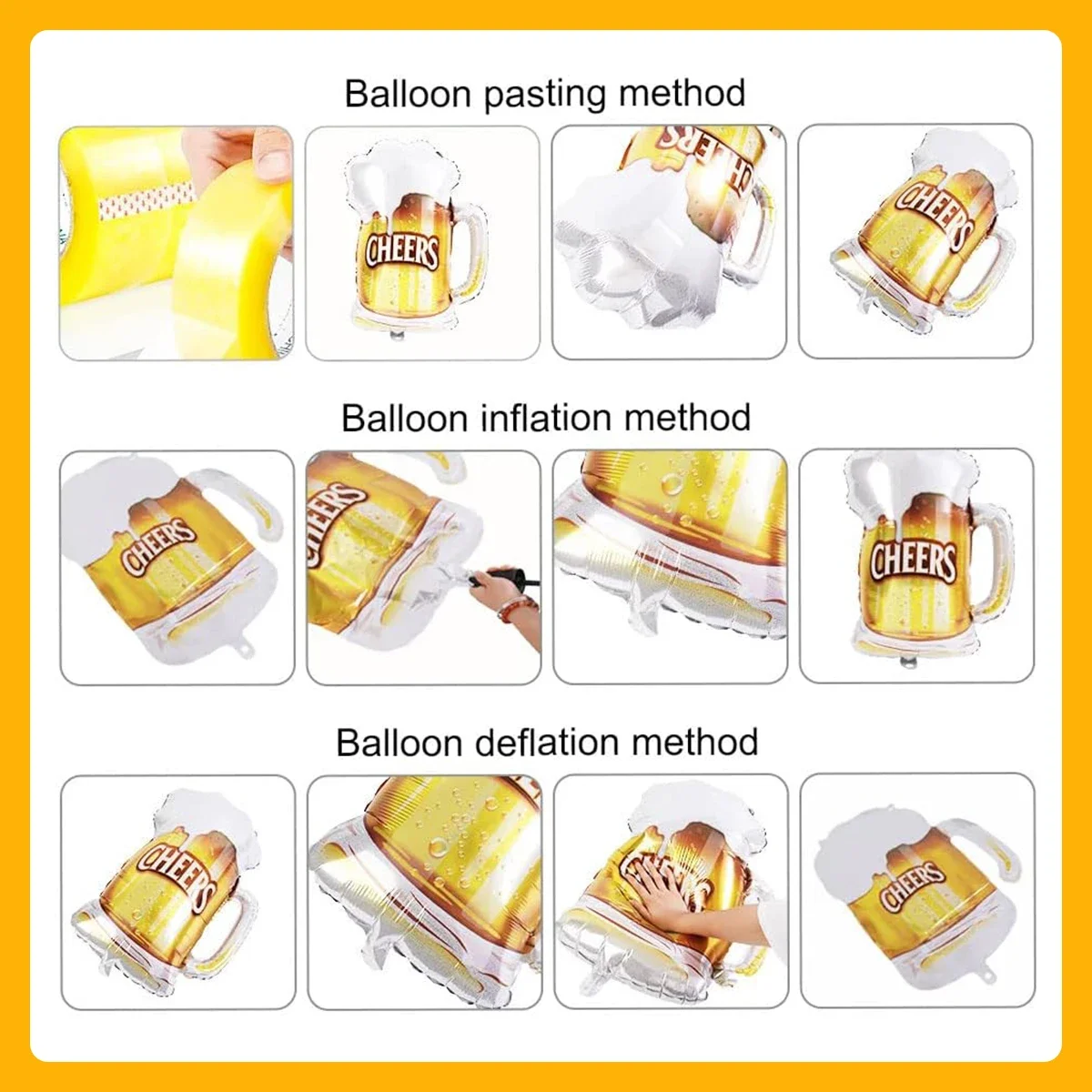 6/10 Stück Bierballons Krugballons Oktoberfest-Dekoration Cheers Whisky Globos Riesen Mini Party Hochzeit Bälle Flaschen Wein – Detail 2