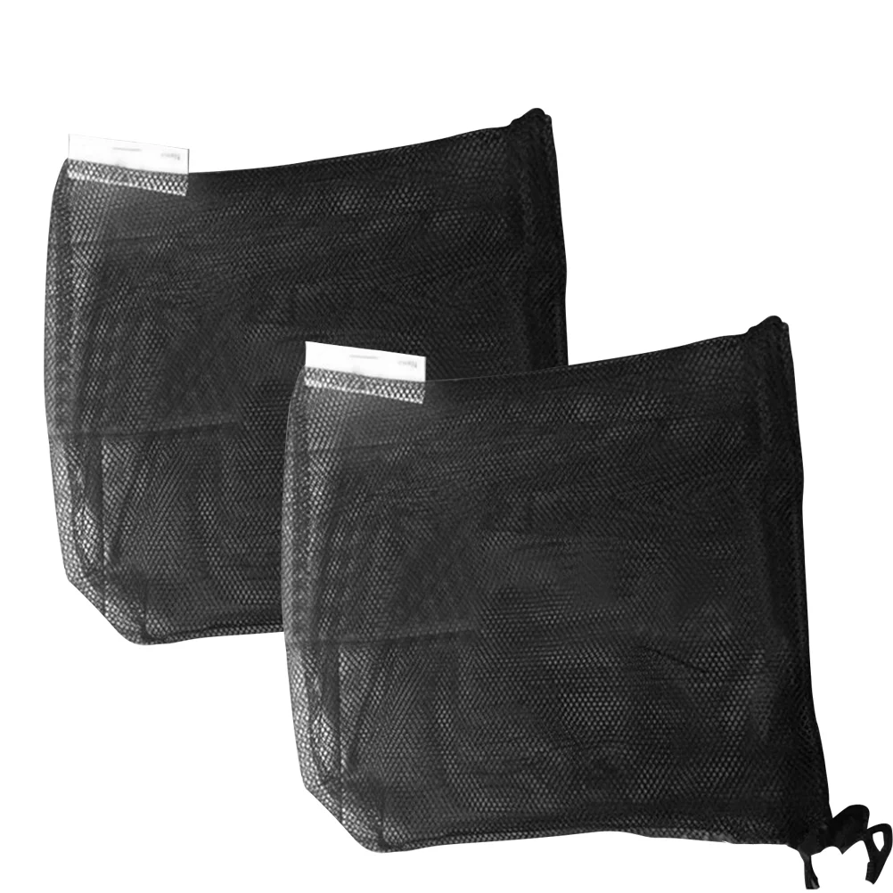 

2 Pcs Net Drawstring Bag Mesh Equipment Bag Stuff Sack for Sports Beach Sundries Storage (Black) net bag