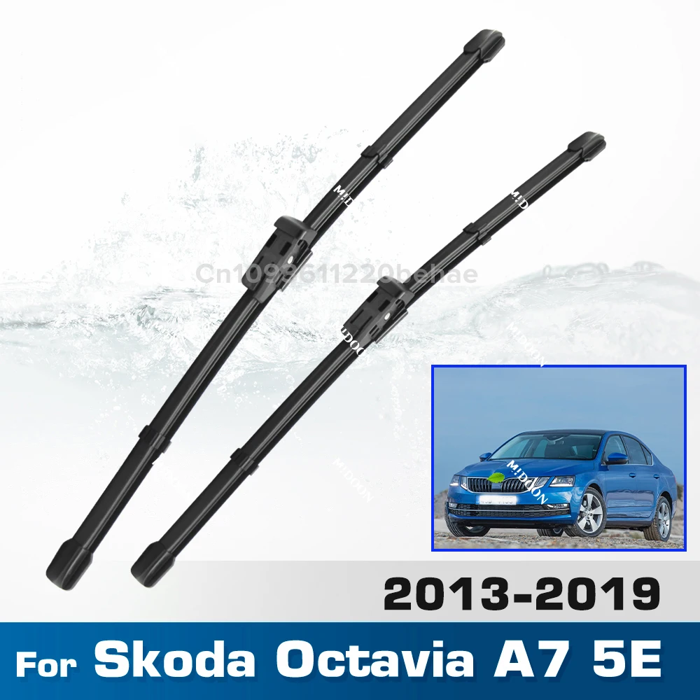Für Skoda Octavia A7 5E 2013-2019 2014 2015 2016 2017 2018 Scheibenwischer Vordere Wischerblätter Windschutzscheibe Fensterbürste 24"+19"
