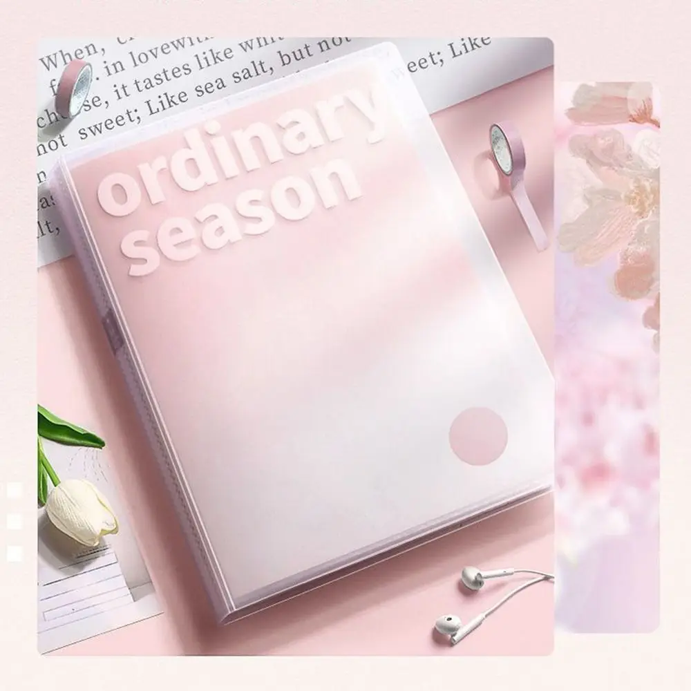 40/60/100Pages Storage Booklet Gradient Color Waterproof File Bag Multifunctional Large Capacity Test Paper Storage Organizer