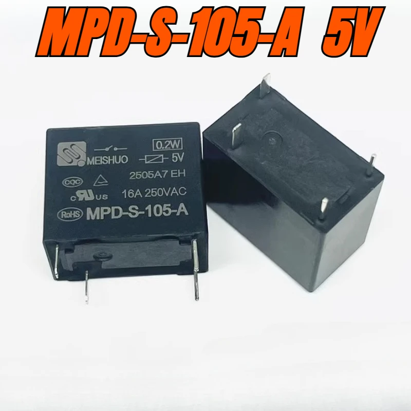 （Brand New）1pcs/lot 100% original genuine relay:MPD-S-105-A  5V 16A 4pins High temperature resistant high-power relay