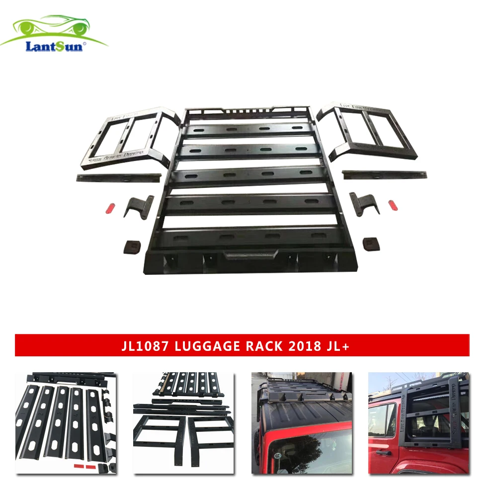 Roof Rack Cargo Carrier Car Top Luggage Holder for Jeep Wrangler JL 4 Doors 2018-2023 LANTSUN JL1087