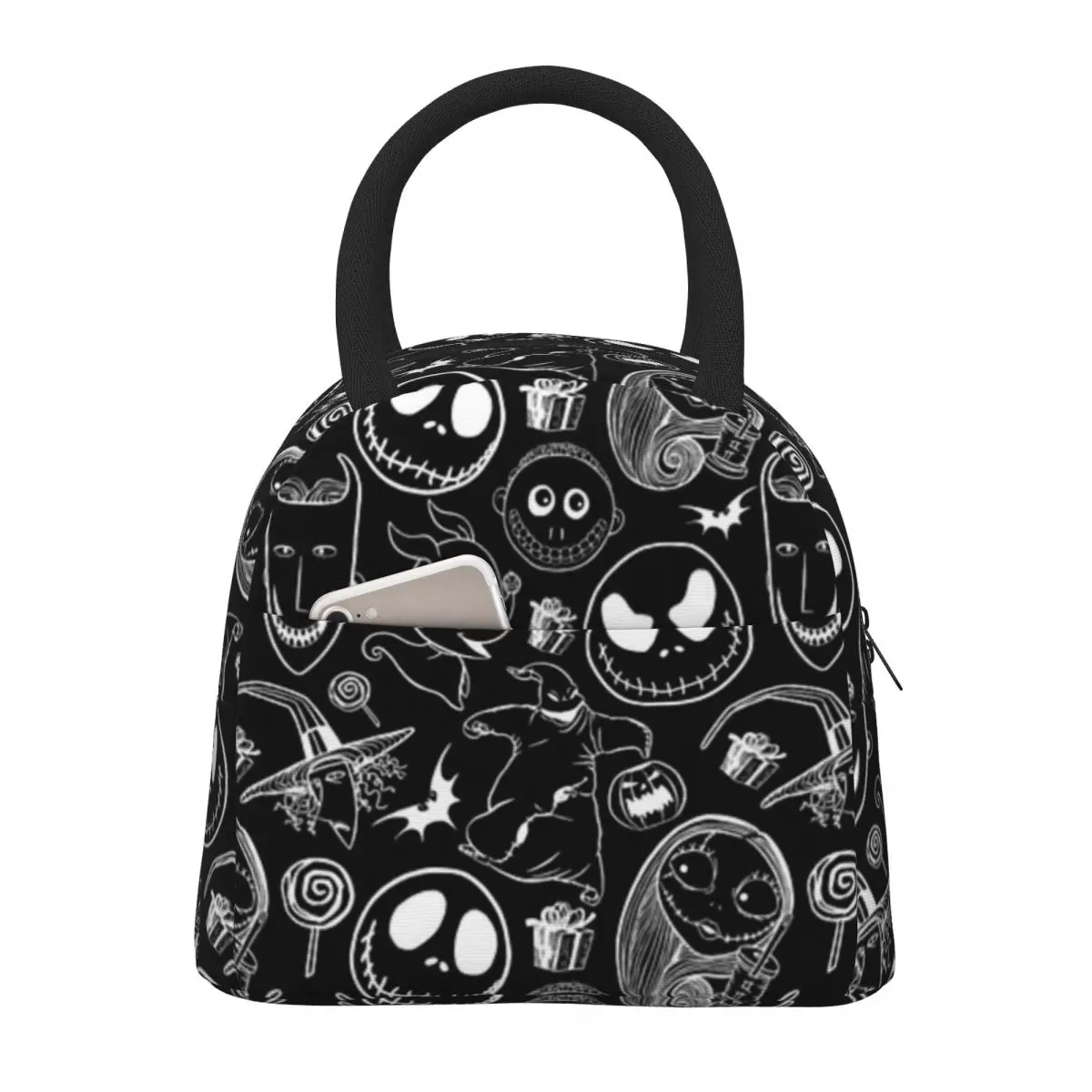 

Nightmare Before Christmas Lunch Box Women Multifunction Cooler Thermal Food Insulated Lunch Bag Kids Portable Picnic Tote Bags