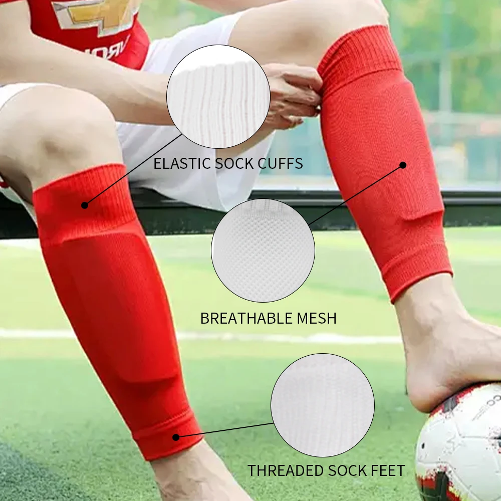 5PCS Set Drawstring Ball Bag Football Sock Men Women Leg Guards Shin Pad for Sports Training Leg Cover Grip Soccer Socks Bandage view 5