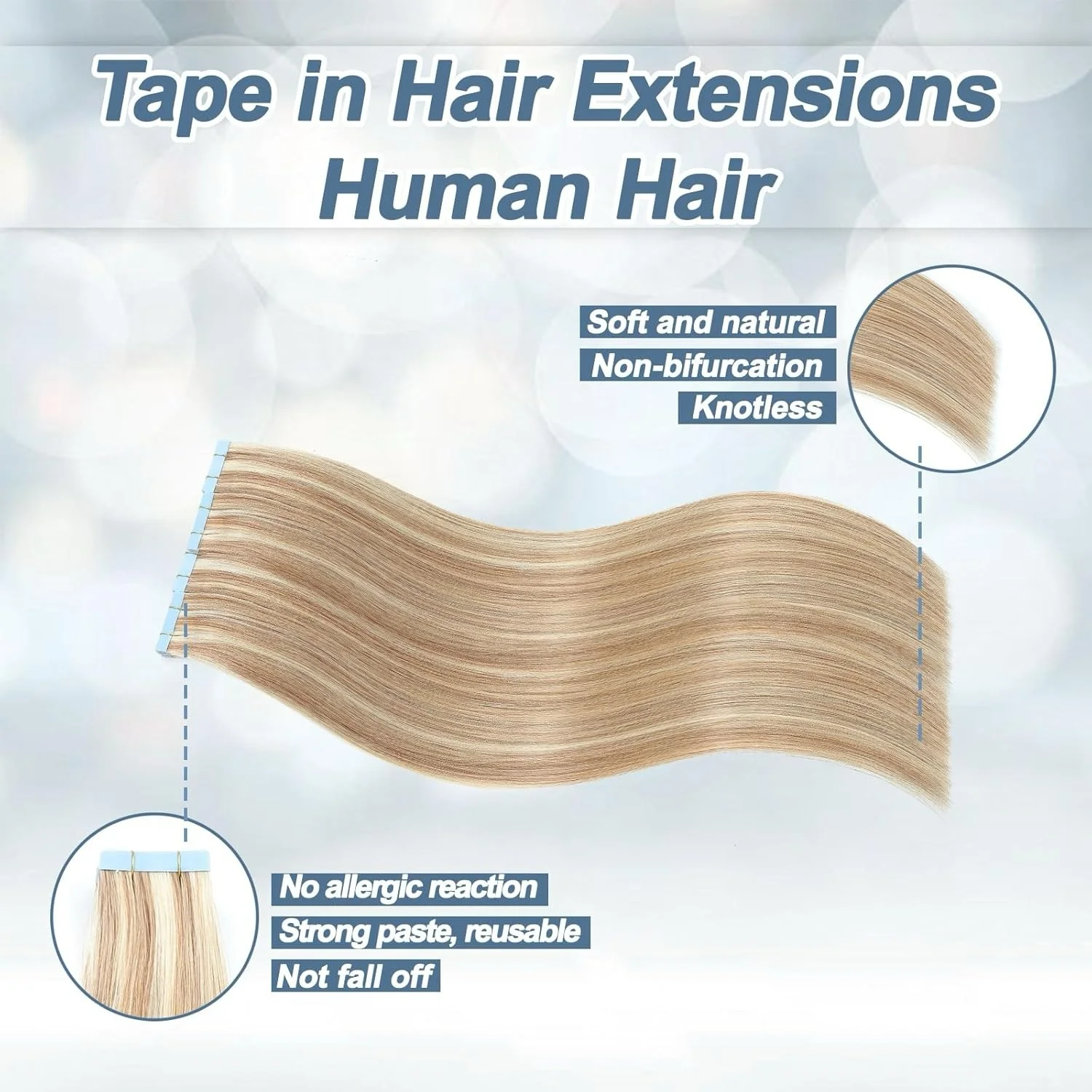 الشريط في وصلات الشعر شعر الإنسان 100% شعر ريمي 20 قطعة 50 جرام/الحزمة مستقيم سلس غير مرئية الجلد لحمة ملحقات سهلة التطبيق