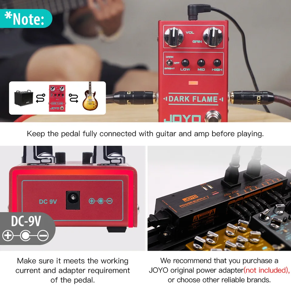 JOYO R-17 Dark Flame Modern Metal High Gain Distortion Pedal