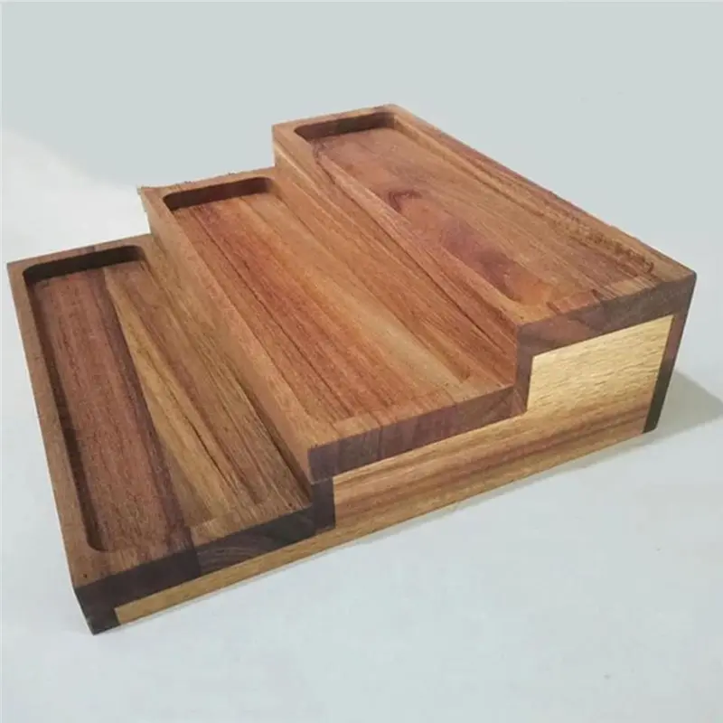 CQMF-3 Tier Spice Rack Wood Stability Countertop Spice Storage Holder For Spice Bottles Cupboard