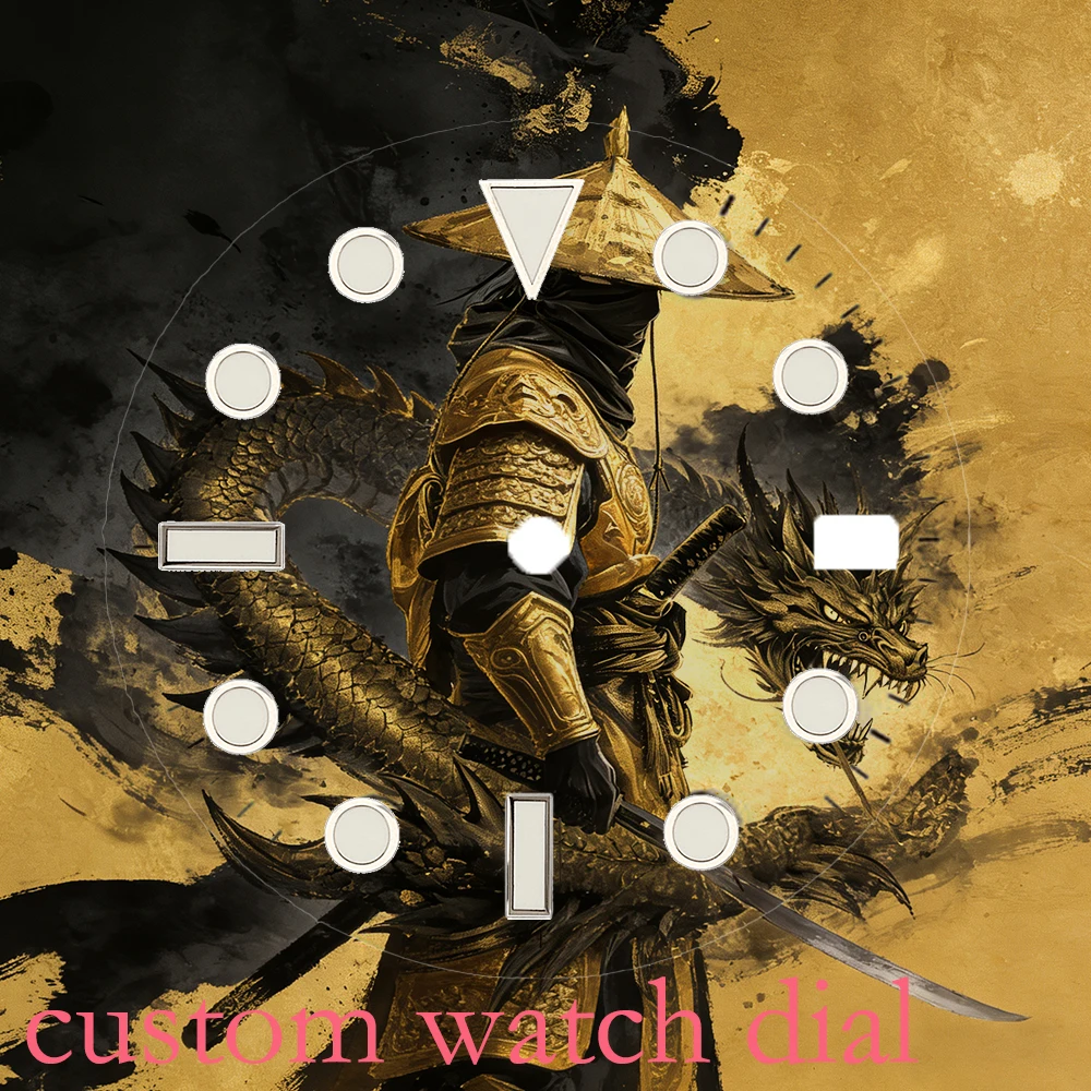 

Graffiti Dragon Warrior 28.5mm Watch nh35 Dial Custom Pattern Dial Color Printing nh35 Watch Face Fit NH35/36 Movement nh35 dial