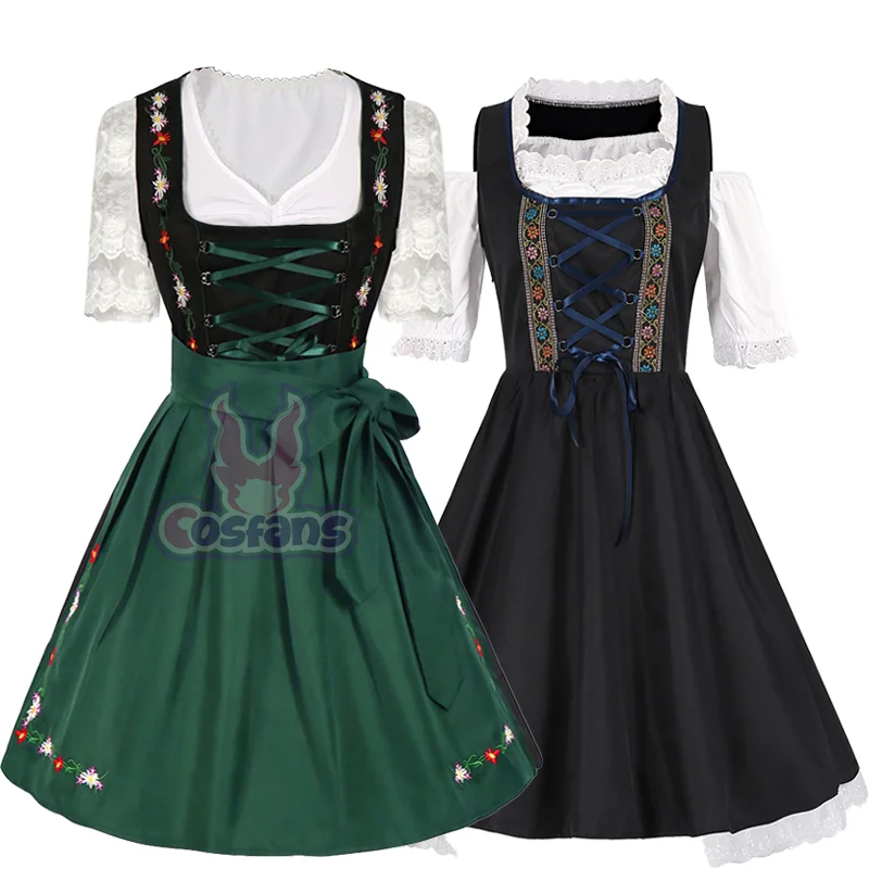 

Немецкий Октоберфест Дирндль платье горничной баварский традиционный пивной наряд для девочек представление Хэллоуин карнавальный костюм для косплея