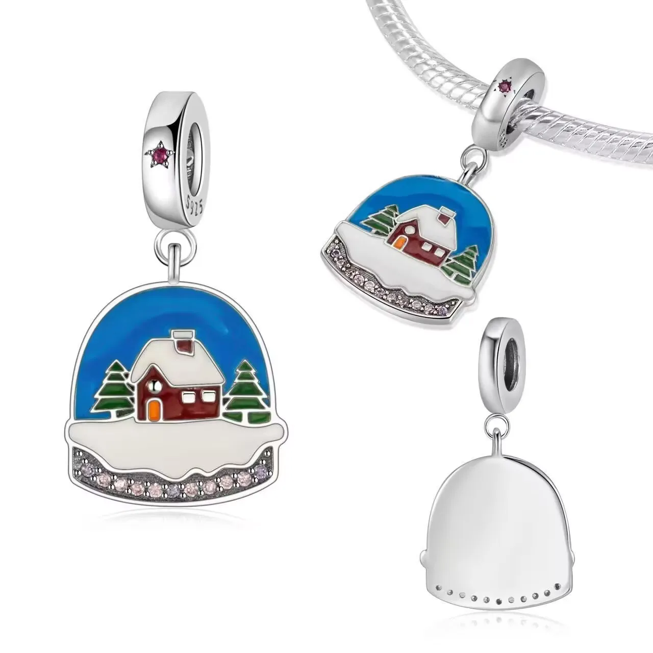 جديد 925 فضة Miniso ديزني عيد الميلاد هالوين سانتا كلوز سحر of ley 925 سلسلة مطرز صالح الأصلي سوار DIY بها بنفسك