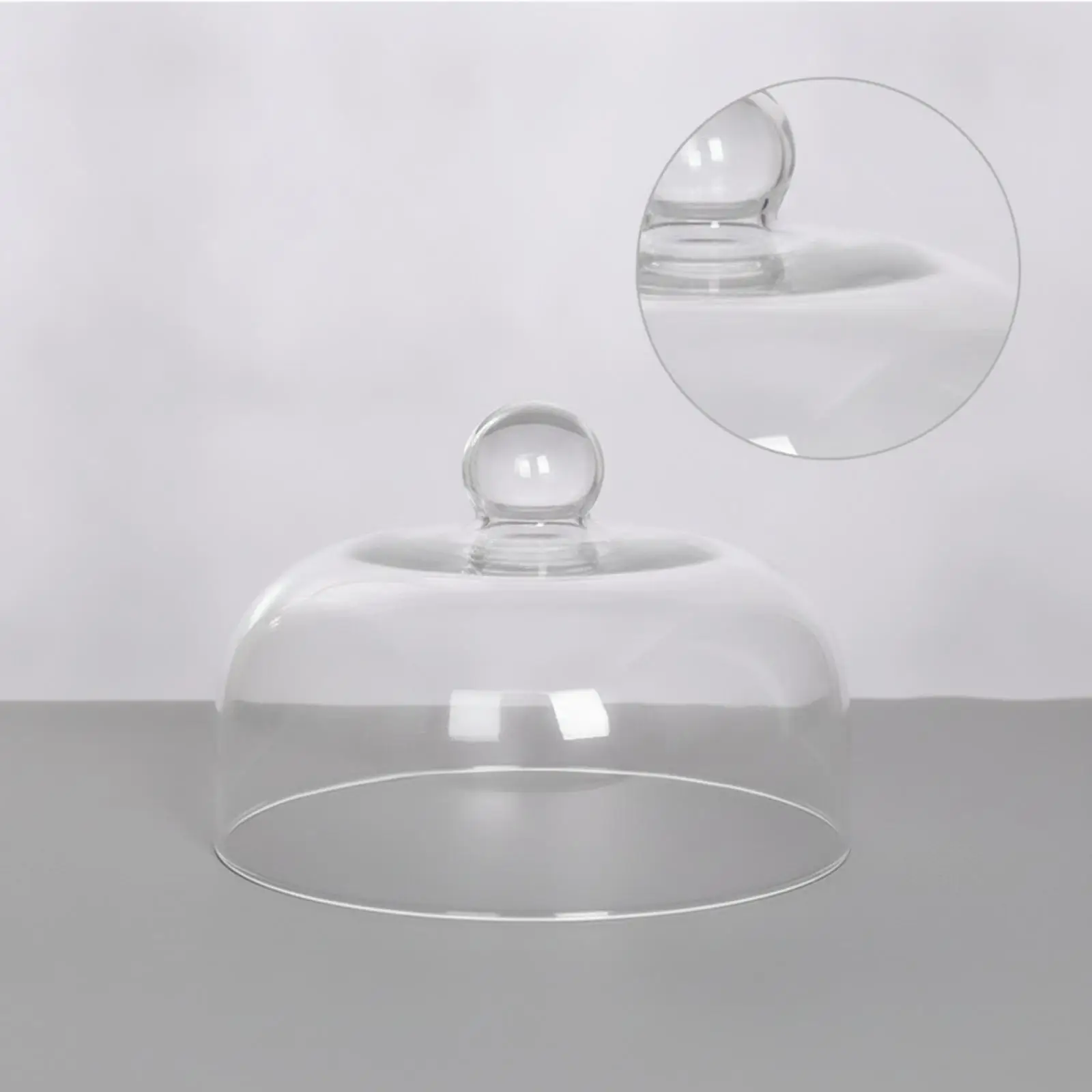 Glass Cake Dome Cover Transparent Clear Glass Cake Dome See-Through for