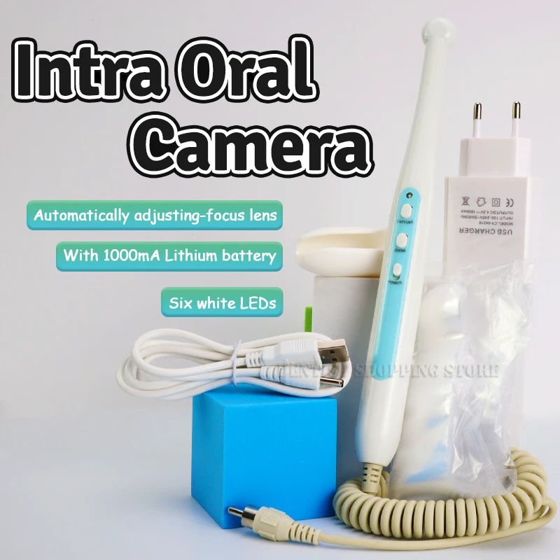 Mini AV/Video Output Dental 2m Wired AV intraoral camera MD970 Video/RCA Rechargeable Intra Oral Camera With 6 white LEDs