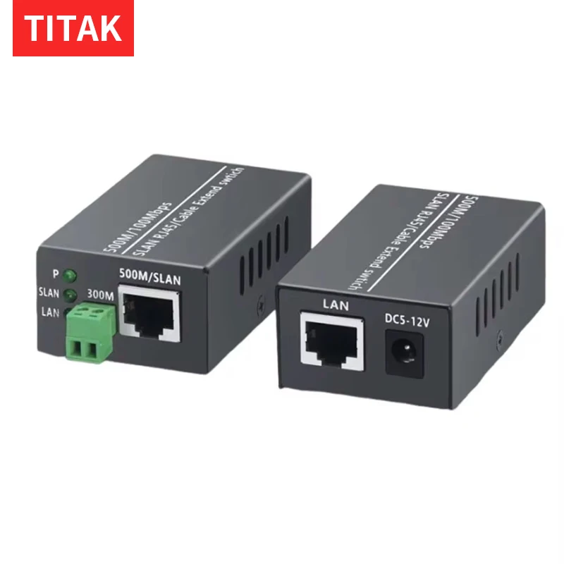 Convertitore multimediale Extender Ethernet over Twisted pair 300m, cavo di rete Ethernet over RJ45 Cat5/6 500m per telecamera IP di rete HD