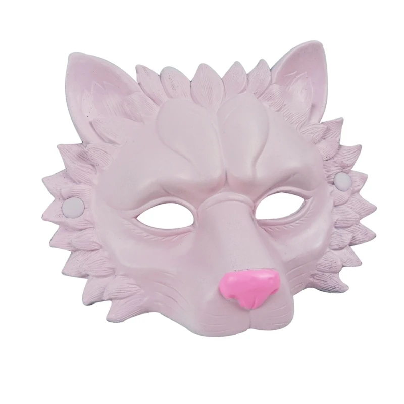 Novelty Lion Mask Animal Dress Up Half Mask for Halloween Drama