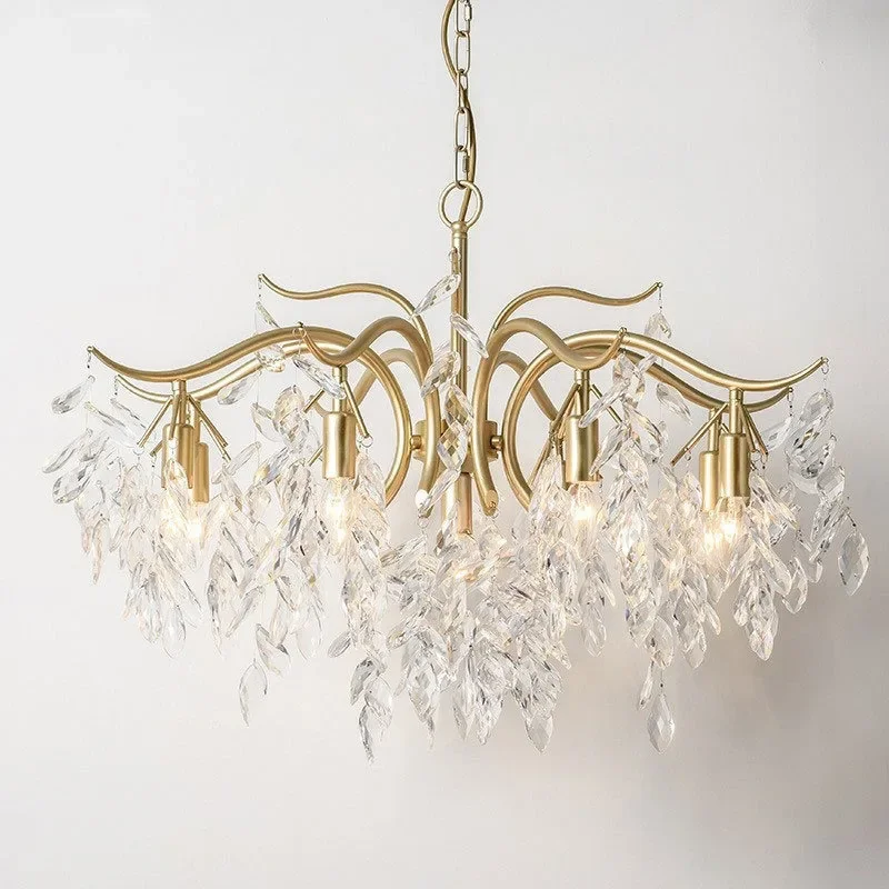 Crystal chandelier living room dining room European art French chandelier garden creative bedroom