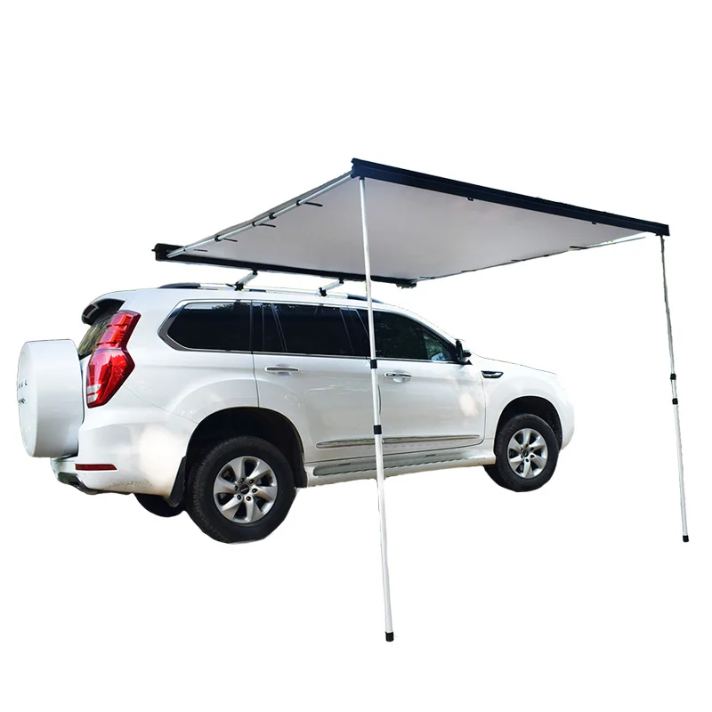 Retractable Aluminum Hard case   Roof Rooftop Side  4x4 4wd Camping Car Vehicle-mounted Tent Awning with Light