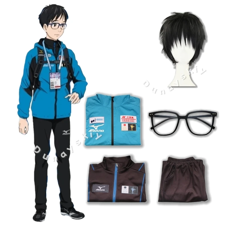 

Аниме YURI!!! Костюм для косплея Кацуки Юри из аниме «На льду», спортивная форма, джерси, аксессуары для ролевых игр на Хэллоуин, карнавальный костюм