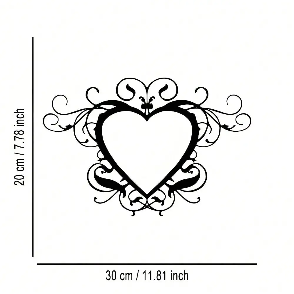 CIFBUY Metal Wall Art Vintage Love Sign Heart Motif Romantic Home Office Decor Couples Anniversary Gift