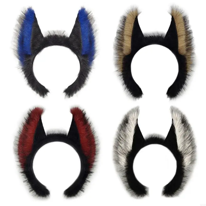 

Devil Wolf Ear Hairband Cosplay Props Hairhoop Styling Accessory For Theme Parties And Halloween Event Gatherings Y08E
