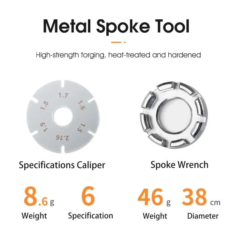 WEST BIKING Spoke Tension Meter for MTB & Road Bike - Spokes Checker & Repair Tool