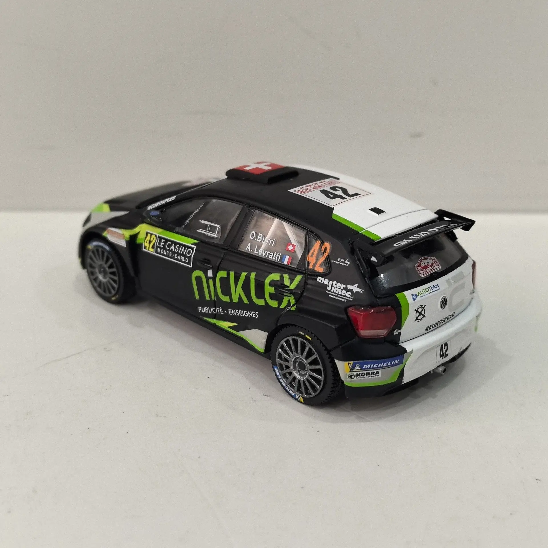 

No Box Flaws Diecast IXO 1/43 Scale VW GTI R5 #42 3G Alloy Car Model