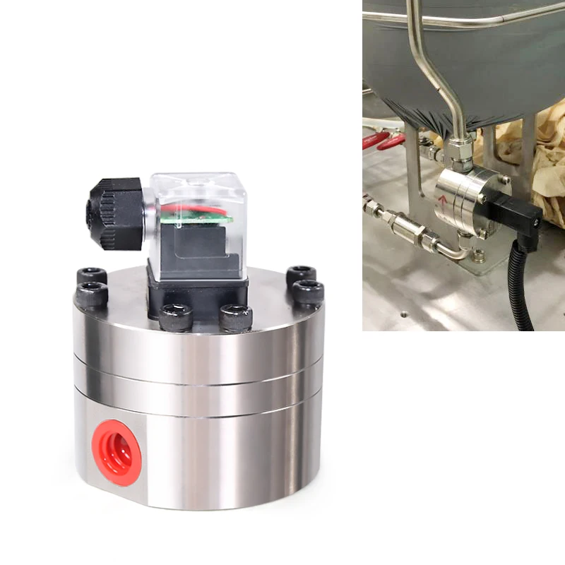 Shanghai Cixi Flow Meter Oil 0.002-1L/min Stainless Steel Material Pulse Output Round Gear Flow Meter