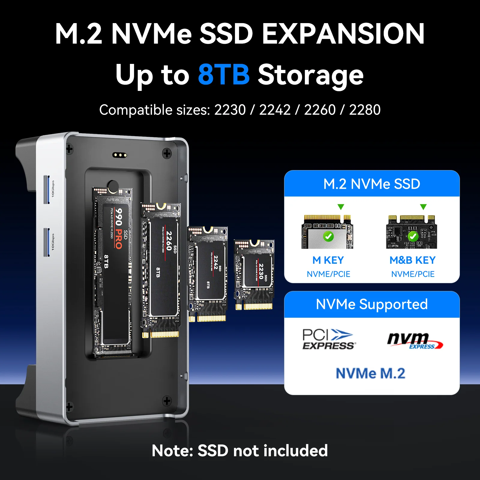 ACASIS Mac Mini M4 ドック＆スタンド 40Gbps 8-IN-1 ドッキング