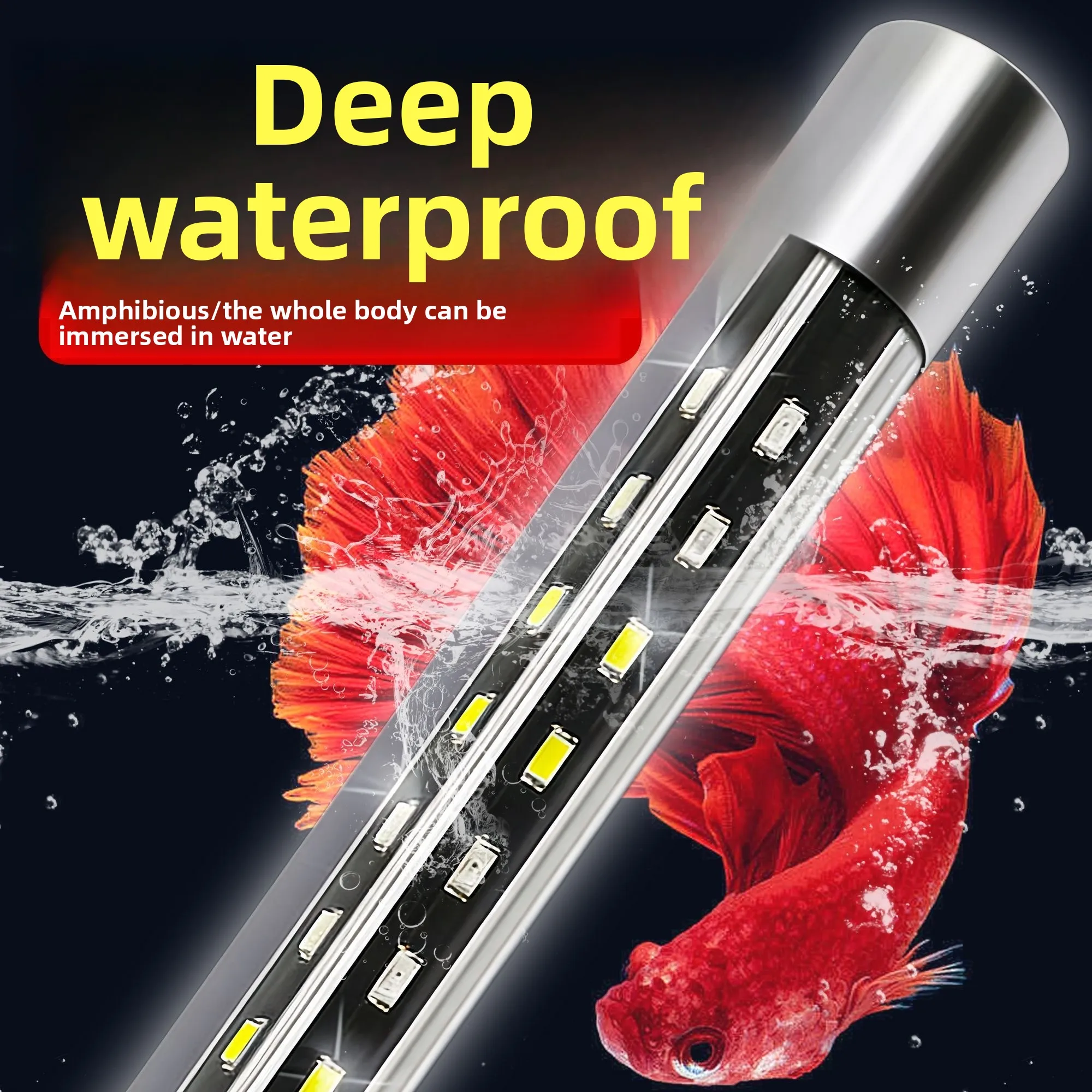 LED Submersible Aquarium Light Strip for Arowana Fish Tank Colorful Lighting 230° Wide Angle 3 Modes Fish And Grass Care