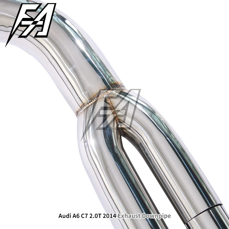 For  A6 C7 2.0T 2014 Exhaust System Front Middle and Tail Electric Valve Muffler Exhaust High Performance Exhaust Pipe - view 6