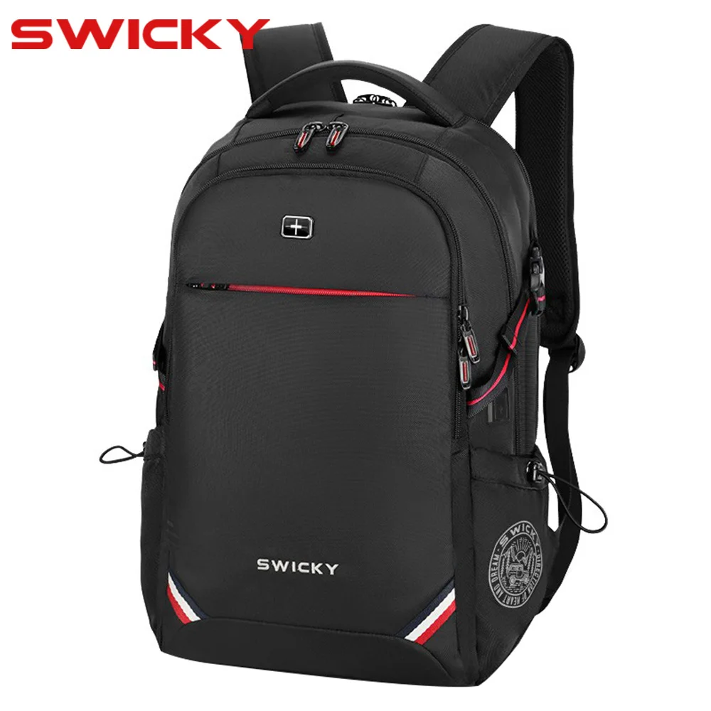 

SWICKY Men's Backpack USB Charging Multi-function Casual Travel Backpack Waterproof School Backpack Breathable Comfortable Bag