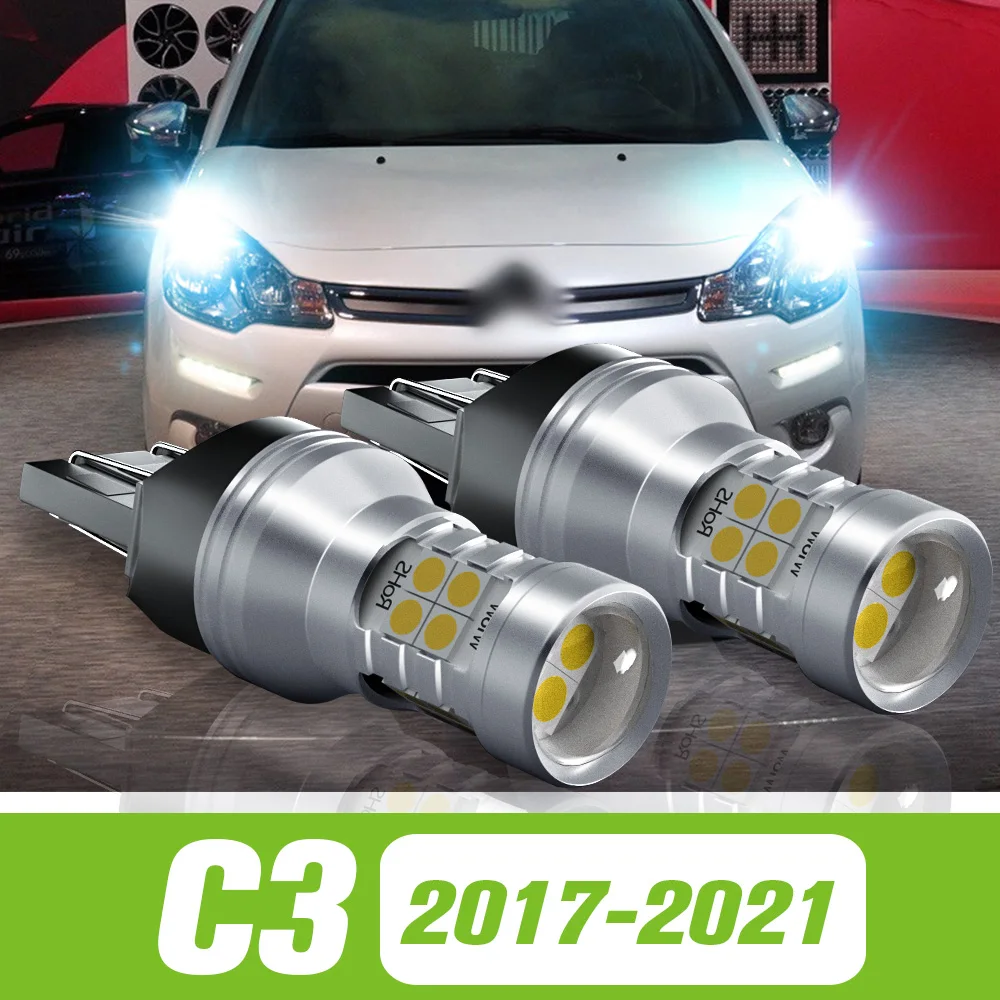 

2pcs For Citroen C3 2017-2021 LED Daytime Running Light DRL 2018 2019 2020 Accessories