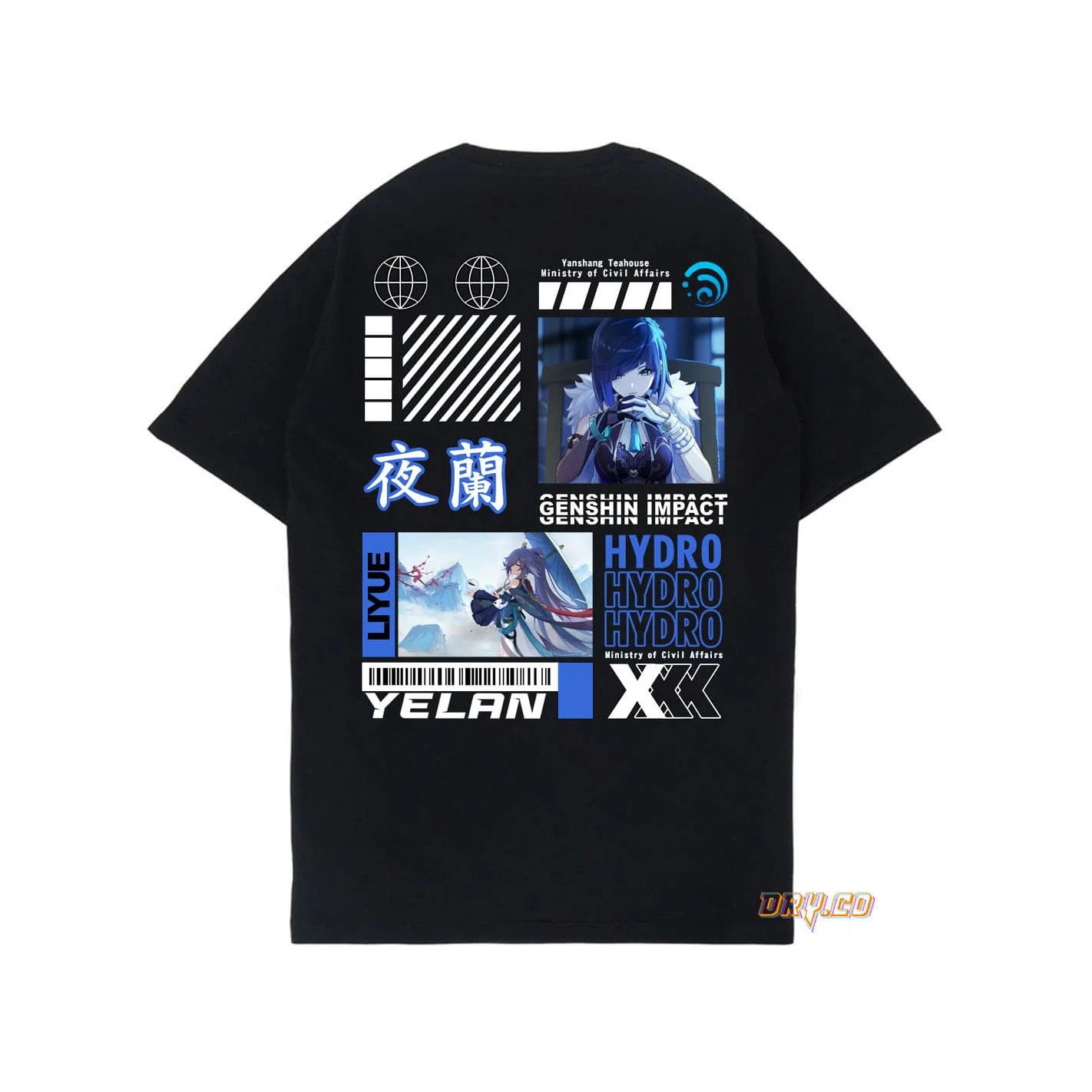 Yelan Tees Kaos game genshin impact (INAZUMA)| Unisex dryco.