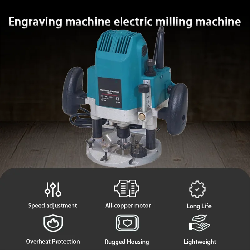 Мини-электрический фрезерный станок для деревообработки, 1800 Вт, 12,7 мм, ручной триммер для кромок, фрезерный инструмент для деревянного ламината