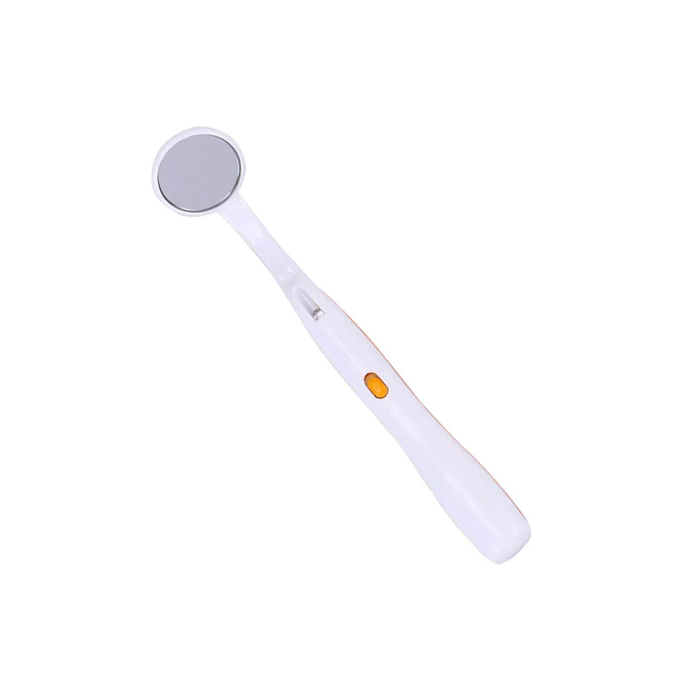 Oral Dental Mirror Mouth Tooth Inspection Mirror with Bright LED Light for Dental Care (Orange) Mouth mirror